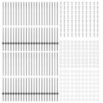 vidaXL Plotové stĺpy 88 ks U-Channel sivé 180 cm oceľ – Obrázok 4