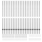 vidaXL Stĺpy oplotenia 44 ks U-Channel Sivý 200 cm Oceľ – Obrázok 4