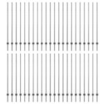 vidaXL Plotové stĺpy 88 ks U-Channel Sivé 200 cm Oceľ – Obrázok 2