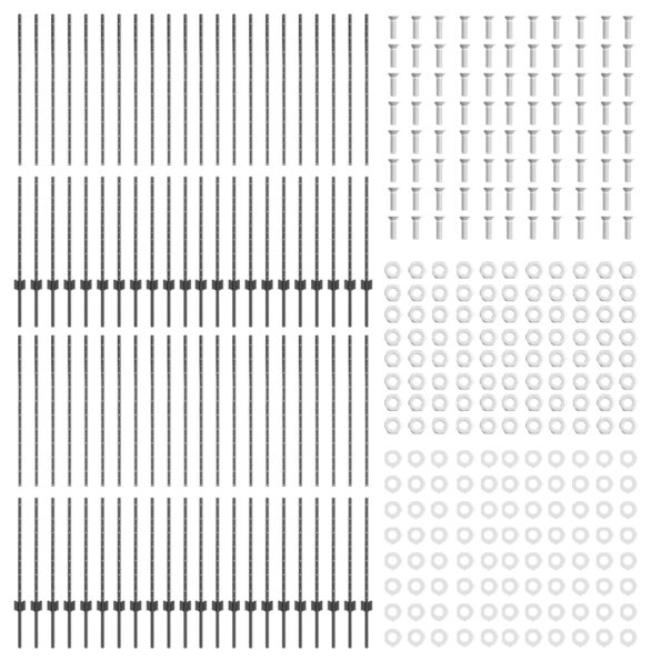vidaXL Plotové stĺpy 88 ks U-Channel Sivé 200 cm Oceľ – Obrázok 4
