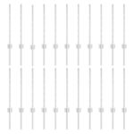 vidaXL Plotové stĺpy 22 ks U-Channel Strieborné 100 cm Oceľ – Obrázok 2