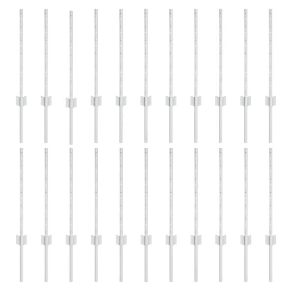 vidaXL Plotové stĺpy 22 ks U-Channel Strieborné 100 cm Oceľ – Obrázok 2