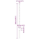 vidaXL plotové stĺpy 22 ks U-kanál strieborné 120 cm oceľ – Obrázok 6