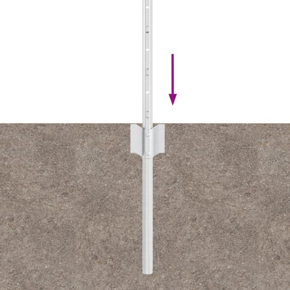 vidaXL Plotové stĺpy 44 ks U-Channel Strieborné 120 cm Oceľ – Obrázok 5