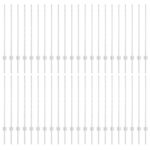 vidaXL Plotové stĺpy 88 ks U-Channel Strieborné 140 cm Oceľ – Obrázok 2