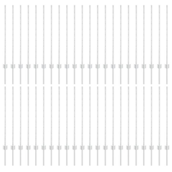 vidaXL Plotové stĺpy 88 ks U-Channel Strieborné 140 cm Oceľ – Obrázok 2