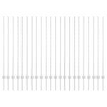 vidaXL plotové stĺpy 44 ks U-kanál strieborné 180 cm oceľ – Obrázok 2