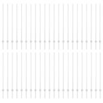 vidaXL 88 ks U-Channel Strieborné 180 cm Oceľové plotové stĺpy – Obrázok 2