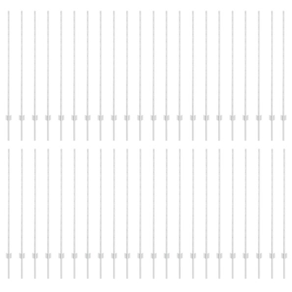 vidaXL 88 ks U-Channel Strieborné 180 cm Oceľové plotové stĺpy – Obrázok 2