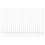 vidaXL plotové stĺpy 44 ks U-žľabový strieborný 200 cm oceľ – Obrázok 2