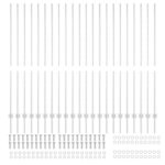 vidaXL plotové stĺpy 44 ks U-žľabový strieborný 200 cm oceľ – Obrázok 4