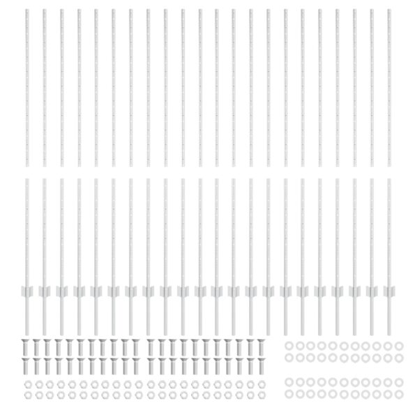 vidaXL plotové stĺpy 44 ks U-žľabový strieborný 200 cm oceľ – Obrázok 4