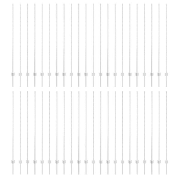 vidaXL Oplocovacie stĺpy 88 ks U-Channel Strieborné 200 cm Oceľ – Obrázok 2