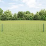vidaXL Euro plot s 5 U stĺpikmi Zelená 0.4x10 m Oceľ