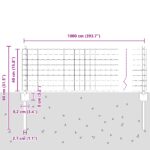vidaXL Euro plot s 5 U stĺpikmi Zelená 0.4x10 m Oceľ – Obrázok 10