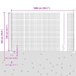 vidaXL Euro plot s 5 U stĺpmi Zelený 1.4x10 m Ocel – Obrázok 11