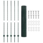 vidaXL Euro plot s 5 U stĺpmi Zelený 1.4x10 m Ocel – Obrázok 5