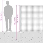 vidaXL Euro plot so 5 U stĺpikmi Zelený 1.5x10 m z ocele – Obrázok 13