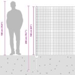 vidaXL Euro plot s 5 U stĺpikmi Zelený 1.6x10 m Oceľ – Obrázok 13