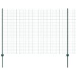 vidaXL Euro plot s 5 U stĺpikmi Zelený 1.6x10 m Oceľ – Obrázok 6