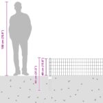 VidaXL Euro plot s 5 U stĺpmi Zelený 0,4x10 m Kov – Obrázok 12