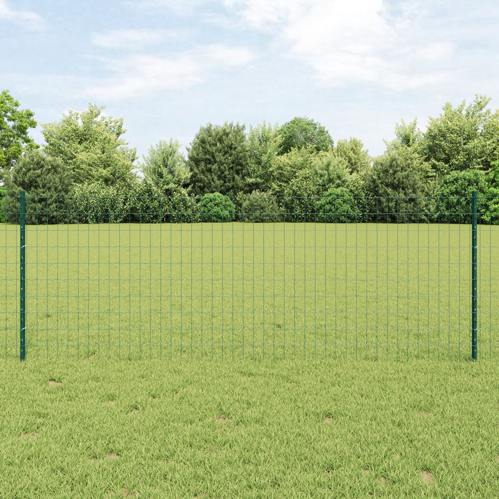 3335974_1.jpg vidaXL Euro plot s 5 U stĺpikmi zelený 0.8x10 m oceľ – Obrázok 1