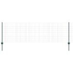 vidaXL Euro plot s 5 U stĺpikmi zelený 0.8x10 m oceľ – Obrázok 5