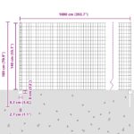 vidaXL Euro plot s 5 U stĺpmi Zelený 1.4x10 m Oceľ – Obrázok 11
