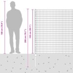 vidaXL Euro plot s 5 U stĺpikmi, Zelený 1.5x10 m, Oceľ – Obrázok 13