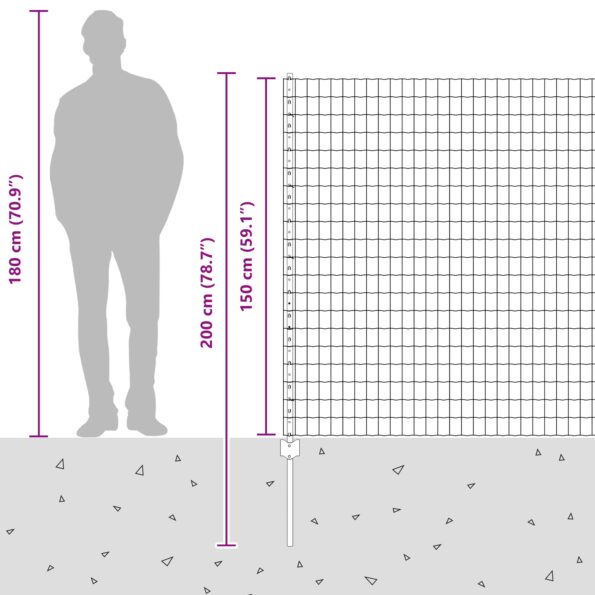 3335978_13.jpg vidaXL Euro plot s 5 U stĺpikmi, Zelený 1.5x10 m, Oceľ – Obrázok 13