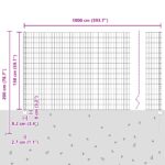 vidaXL Euro plot  s 5 U stĺpmi Zelený 1.5x10 m Oceľ – Obrázok 11