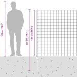 vidaXL Euro plot  s 5 U stĺpmi Zelený 1.5x10 m Oceľ – Obrázok 13