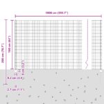 vidaXL Euro plot s 5 U stĺpikmi Zelený 1.6x10 m Oceľ – Obrázok 11