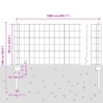 vidaXL Euro plot s 5 U stĺpikmi Zelený 0.6x10 m Oceľ – Obrázok 10