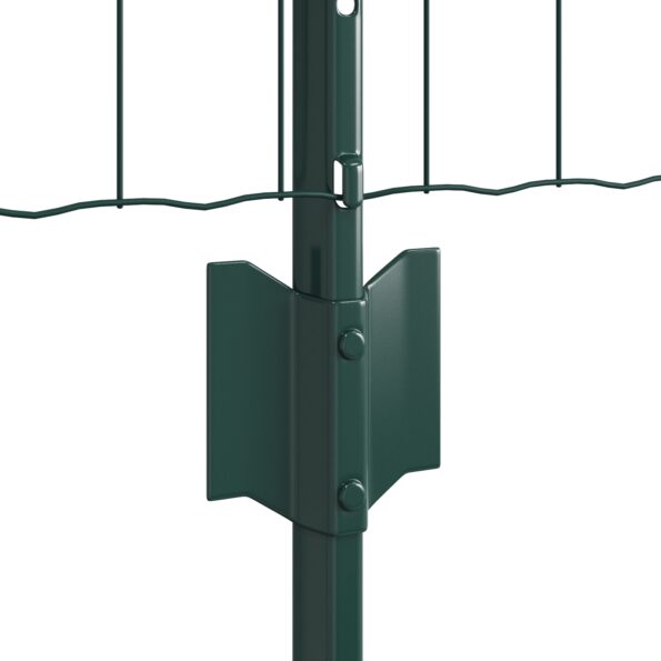 vidaXL Euro plot s 5 U stĺpikmi Zelený 0.6x10 m Oceľ – Obrázok 6
