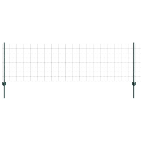 vidaXL Euro plot s 5 U stĺpmi, Zelená, 0,8x10 m Oceľ – Obrázok 5