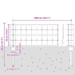 vidaXL Euro plot s 5 U stĺpikmi Zelený 0.4x10 m Oceľ – Obrázok 10