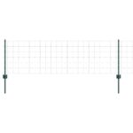 VidaXL Euro plot s 5 U stĺpikmi Zelený 0.6x10 m Oceľ – Obrázok 5