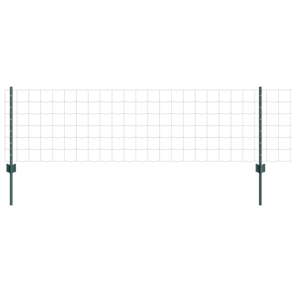 VidaXL Euro plot s 5 U stĺpikmi Zelený 0.6x10 m Oceľ – Obrázok 5