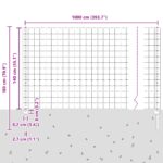 vidaXL Euro Plot so stĺpikmi Set 2 Zelený Oceľ s práškovou úpravou, PVC – Obrázok 11