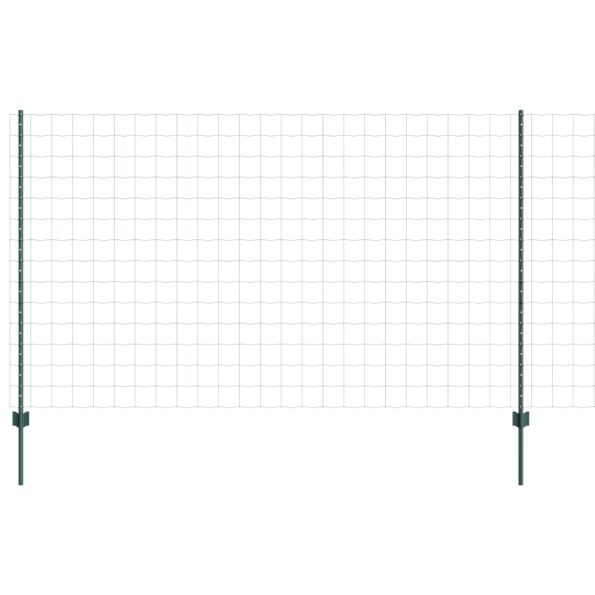 vidaXL Euro Plot so stĺpikmi Set 2 Zelený Oceľ s práškovou úpravou, PVC – Obrázok 2