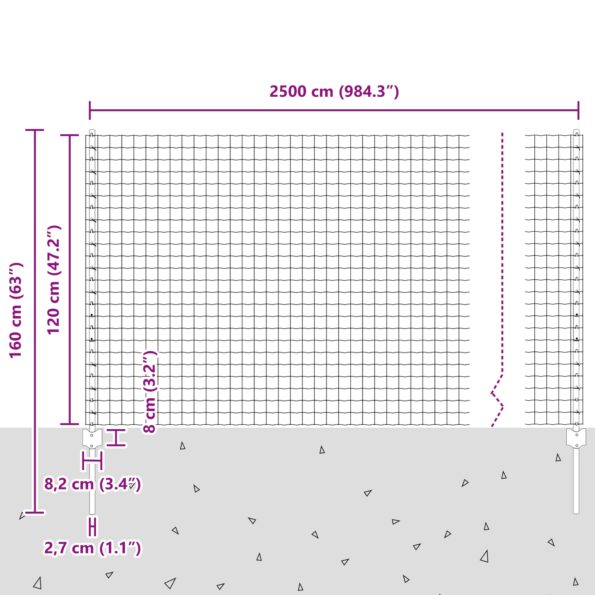 vidaXL Euro plot Sada 2 Zelená Oceľ s práškovou povrchovou úpravou – Obrázok 11