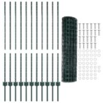 vidaXL Sada plotov  Euro Sada 2 Zelená Oceľ s práškovou povrchovou úpravou – Obrázok 4