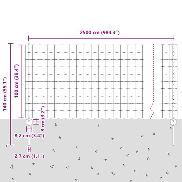vidaXL Set záhradných plotov  Sada 2 Zelená Oceľ 25 x 1 m Trvácny – Obrázok 11