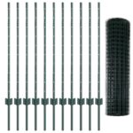 vidaXL Set záhradných plotov  Sada 2 Zelená Oceľ 25 x 1 m Trvácny – Obrázok 4