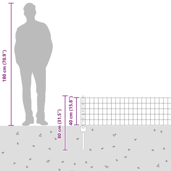 vidaXL Euro plot Set 2 Zelený Práškovaná oceľ 10 x 0.4 m Odolný – Obrázok 12