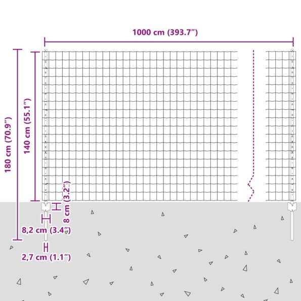 3336044_11.jpg vidaXL Euro plot sada Sada 2 Zelená Kov Veľká Trvácna Euro plot – Obrázok 11