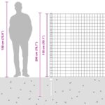 vidaXL Záhradný plot Sada 2 Zelená Kov 10 x 1.5 m Trvácny – Obrázok 13