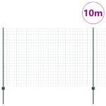 vidaXL Záhradný plot Sada 2 Zelená Kov 10 x 1.5 m Trvácny – Obrázok 3