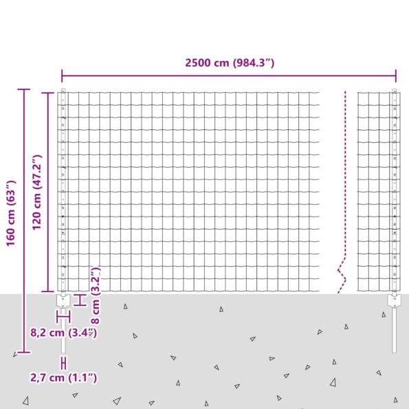 3336051_11.jpg vidaXL Sada záhradného plotu 2 ks Zelená Polyetylén 25 x 1.2 m Odolné – Obrázok 11